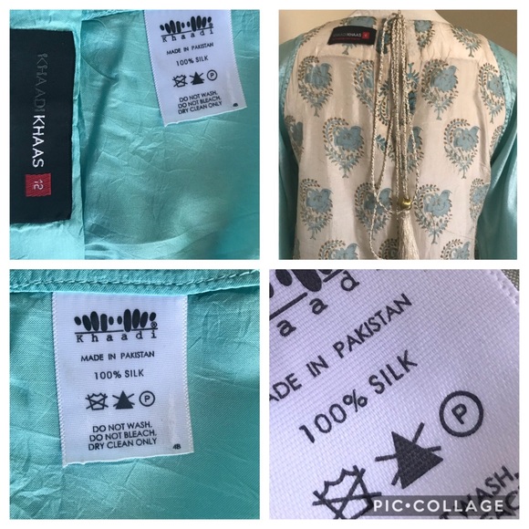 ❗️SOLD❗️3p 💯pure silk,indian pakistani - Picture 7 of 8